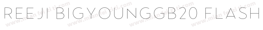 REEJI BigYoungGB20 Flash Medium字体转换